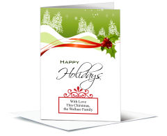 Christmas Mistletoe Ribbon Cards  5.50